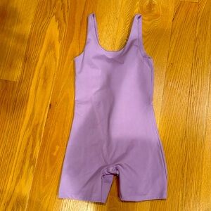 Girlfriend collective unitard shorts medium purple